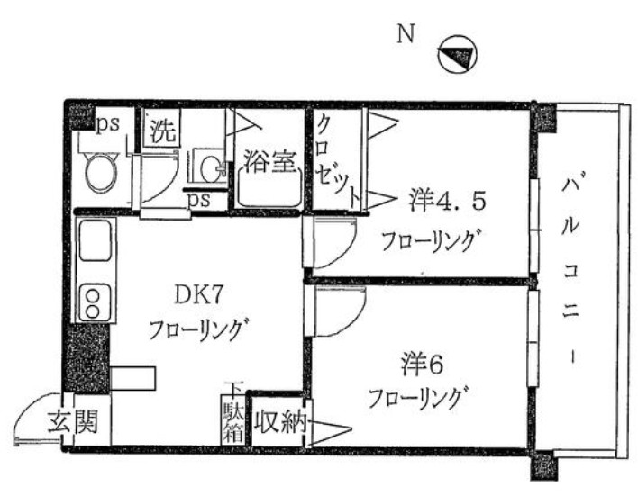 マンションはづきの間取り写真