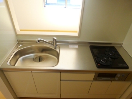 キッチン　ガスコンロ付きのキッチンです♪