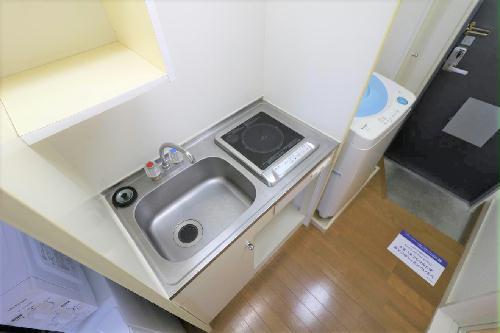 キッチン　１口コンロ付きラジエントヒータを設置
