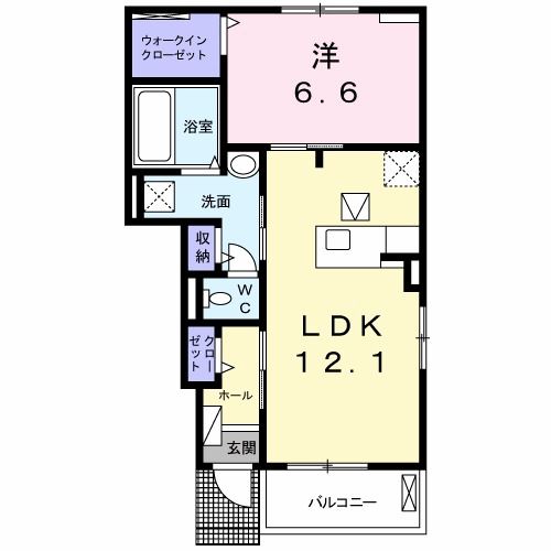 コリーヌメゾンAの間取り写真