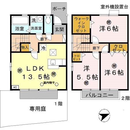 ヴァルト A棟の間取り写真