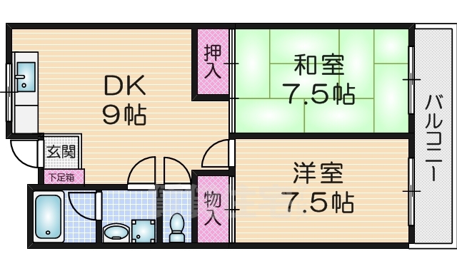 惣友ハイツ参の間取り写真