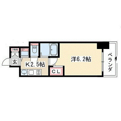 ＪＲ中央本線 鶴舞駅 徒歩5分 14階建 築16年の間取り写真