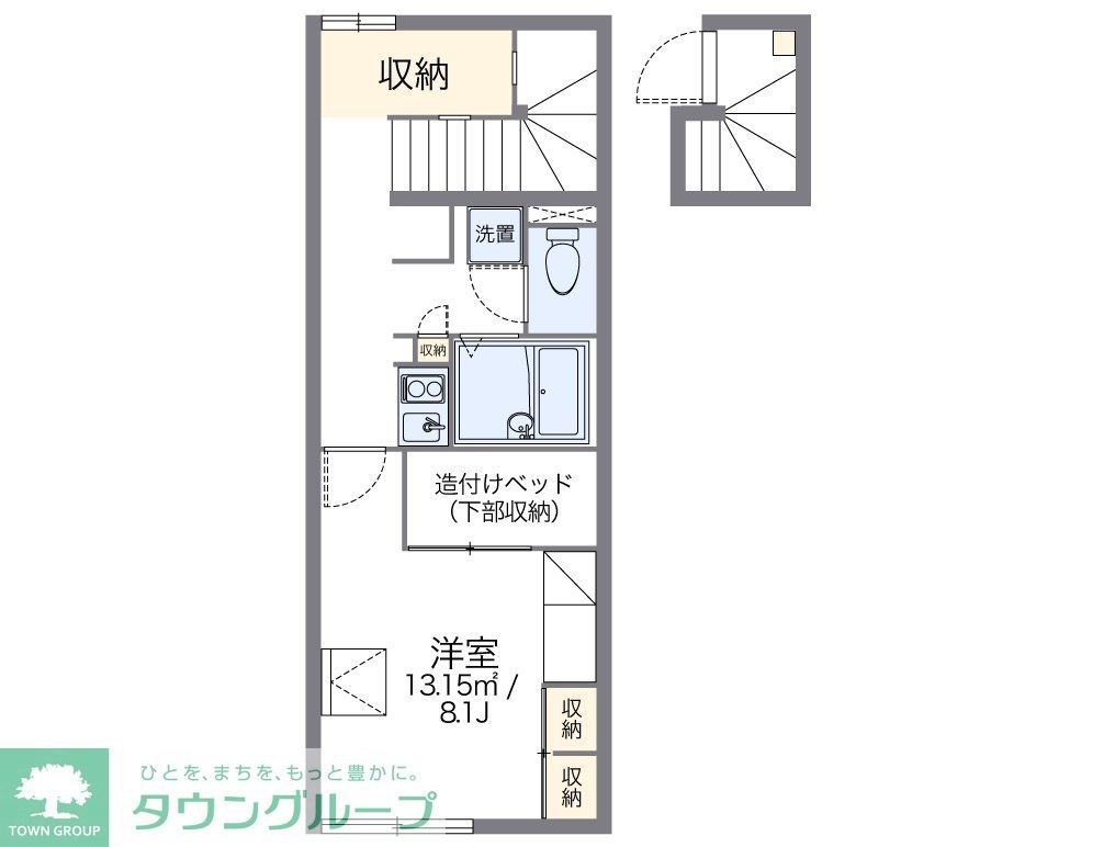 レオパレスオークヒルズCの間取り写真