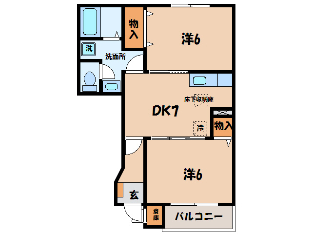西尾市 2階建 築26年の間取り写真