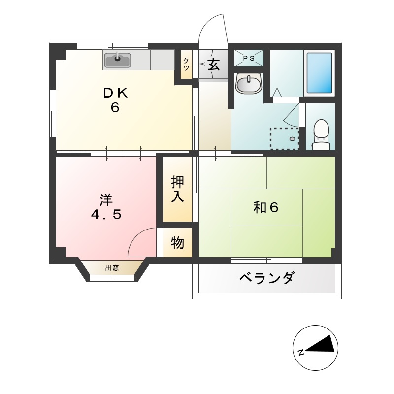 【江戸川区船堀のマンションの間取り】