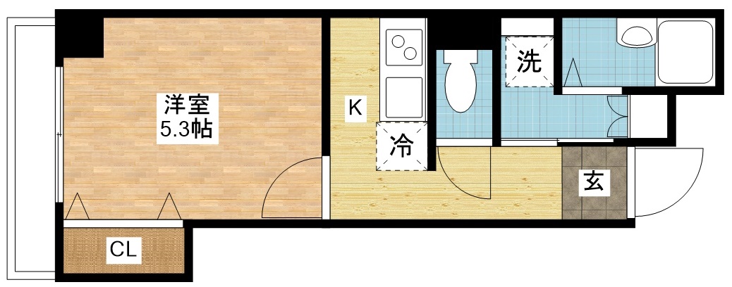 長崎市宝町のマンションの間取り