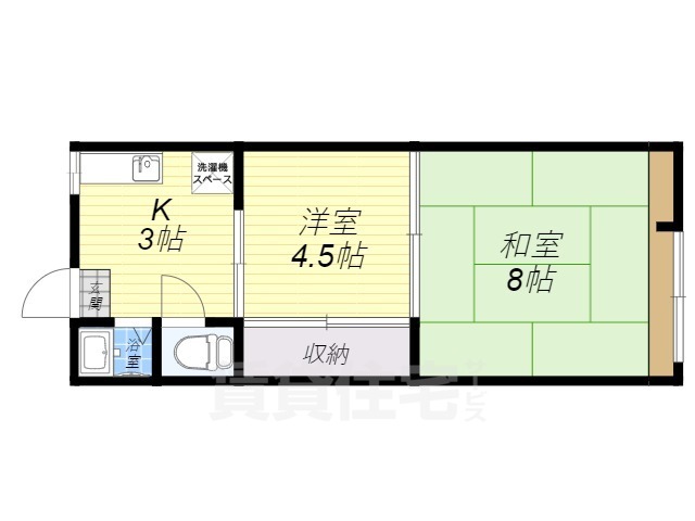 大阪市城東区今福西のマンションの間取り