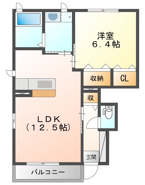 シャンテソラーレ Ａの間取り