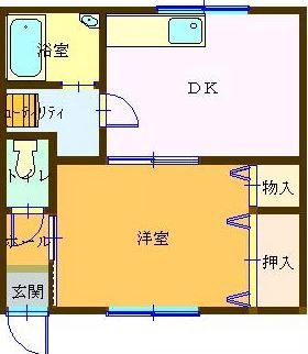 定岡貸家の間取り