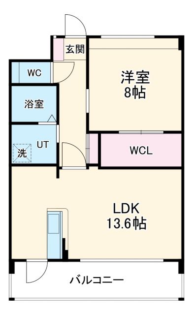 大垣市三本木のマンションの間取り