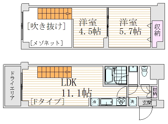 グランピア東中野の間取り