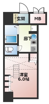 エステムコート難波ミューステージの間取り