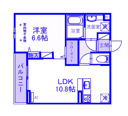 埼玉県さいたま市浦和区前地２（アパート）の賃貸物件の間取り