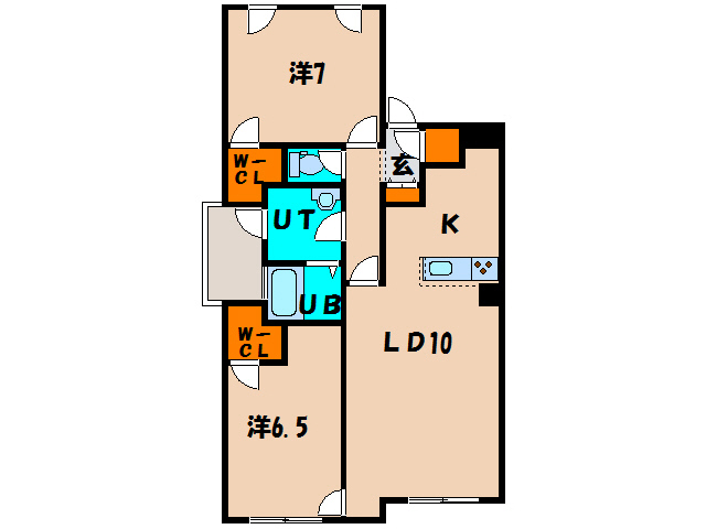 函館市富岡町のマンションの間取り