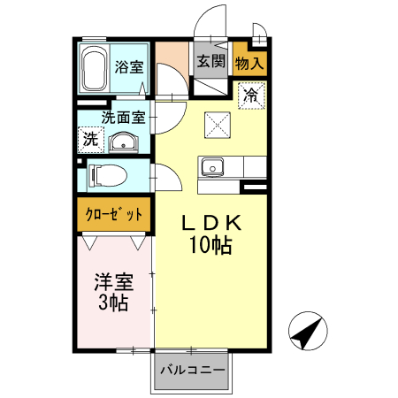 【セジュールリバーの間取り】