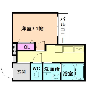 大阪市淀川区三津屋南のアパートの間取り