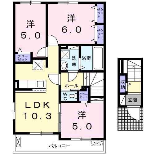 佐賀市大和町大字久池井のアパートの間取り