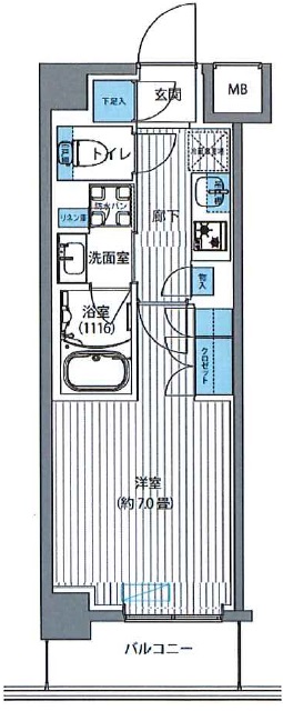 川崎市川崎区殿町のマンションの間取り