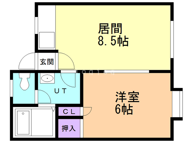 ハイツかっこう２の間取り