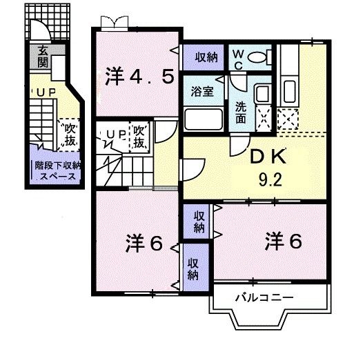 ボヌールＢの間取り