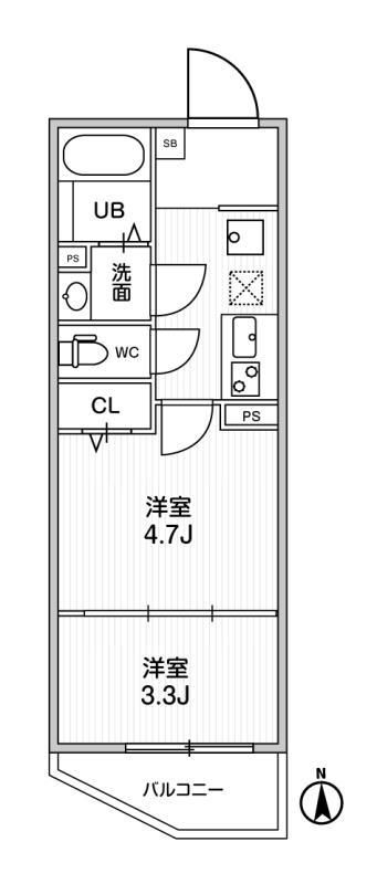 アルティザ葛西の間取り