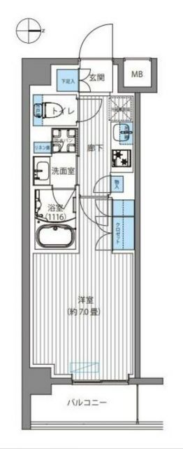 【川崎市川崎区殿町のマンションの間取り】