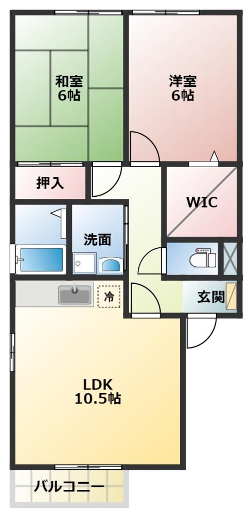 セジュール御影の間取り