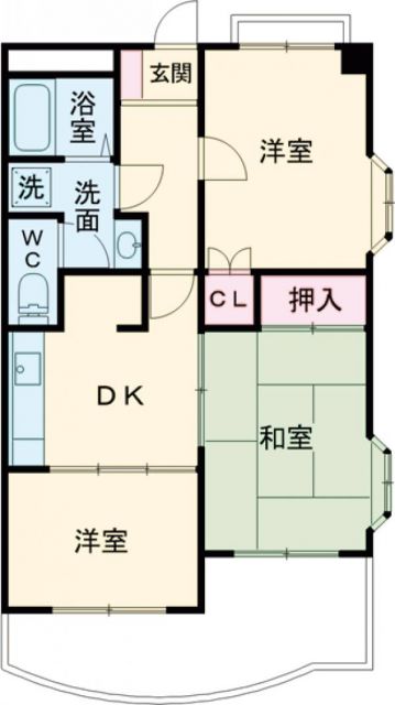 豊川市蔵子のマンションの間取り