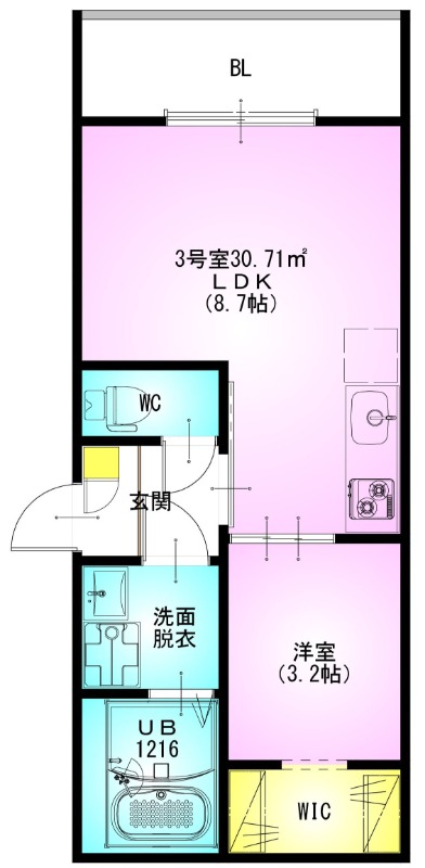 さいたま市北区土呂町のアパートの間取り