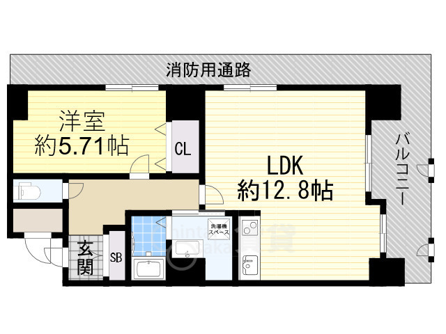 大阪市淀川区宮原のマンションの間取り