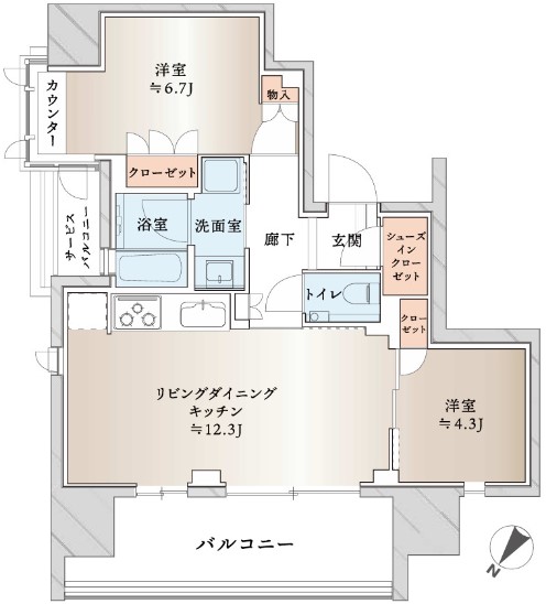 グランリビオ表参道の間取り