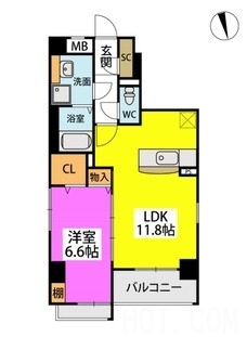 福岡市南区井尻のマンションの間取り