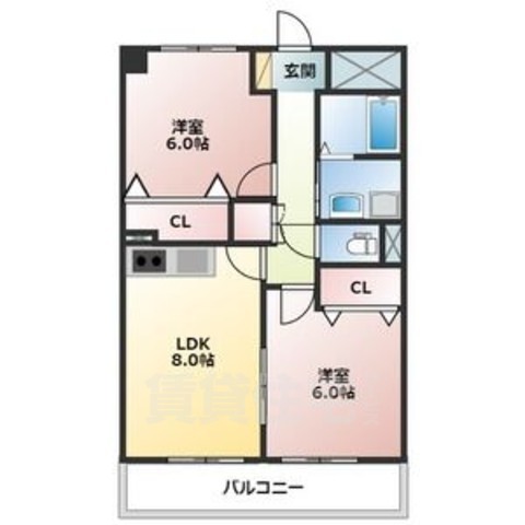 名古屋市港区油屋町のマンションの間取り