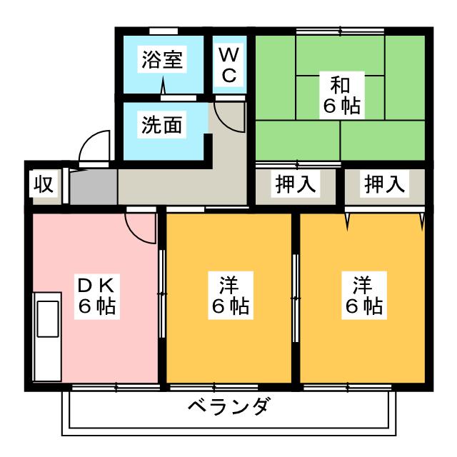 【サニーハイツの間取り】