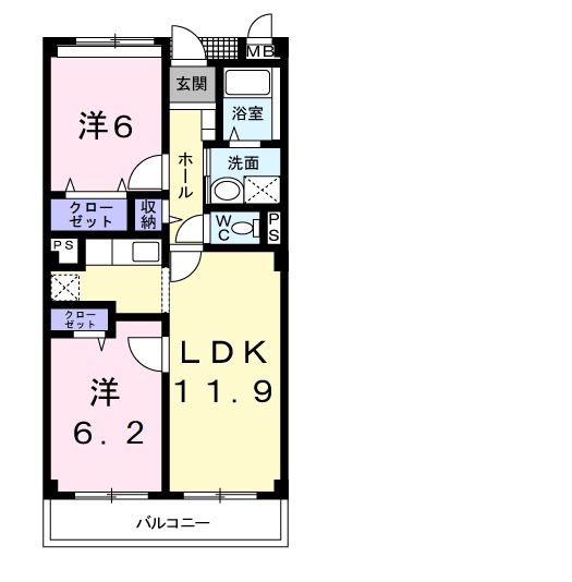 パルテールＢの間取り