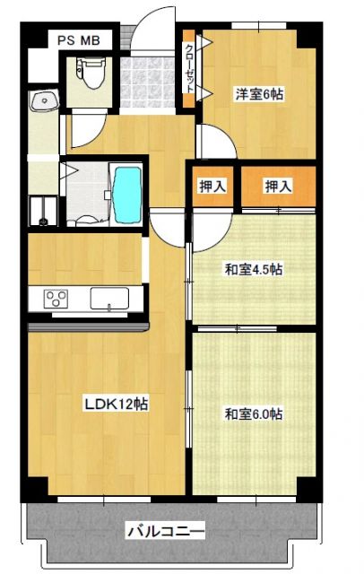 葛城市忍海のマンションの間取り