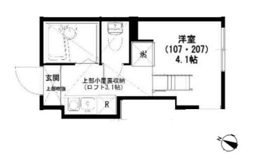 大和市南林間のアパートの間取り