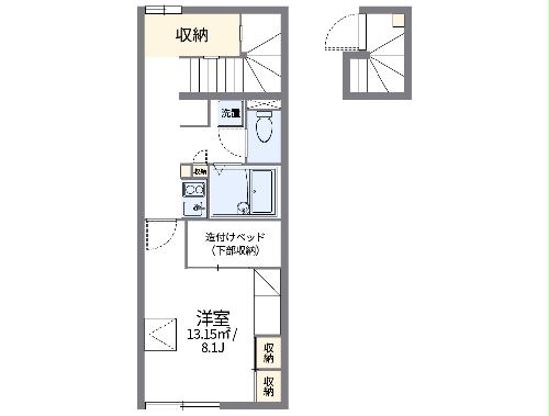 レオパレスＣＬＯＶＥＲ　IIの間取り