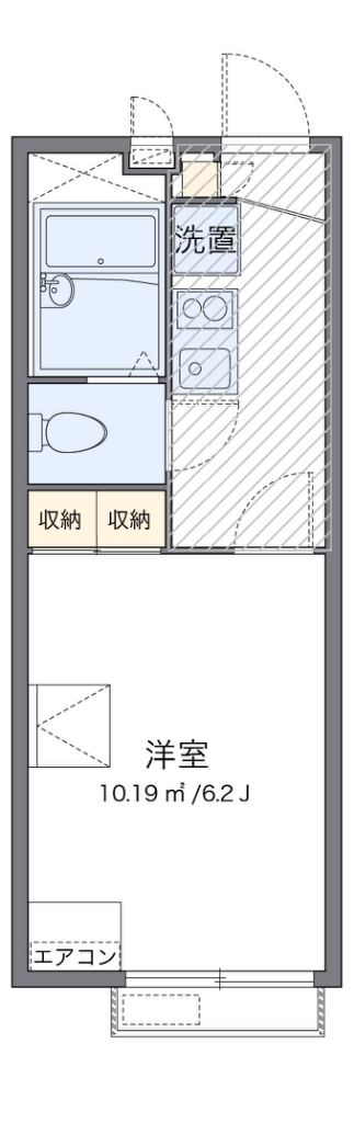 尼崎市富松町のアパートの間取り