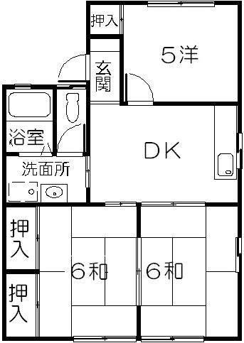 パークハイツミッキーＢ棟の間取り