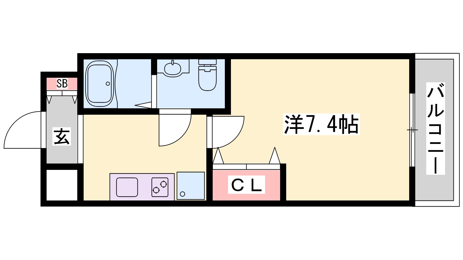 姫路市南町のマンションの間取り