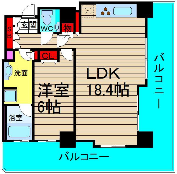 カスタリアタワー長堀橋の間取り