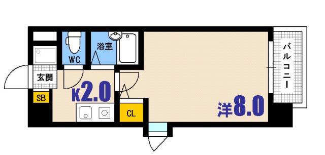 広島市西区西観音町のマンションの間取り