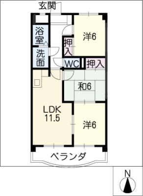 クリスタルパレスフジの間取り