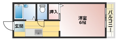 羽曳野市誉田のアパートの間取り