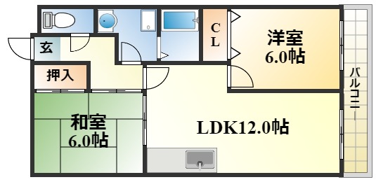 パレス金ヶ原の間取り