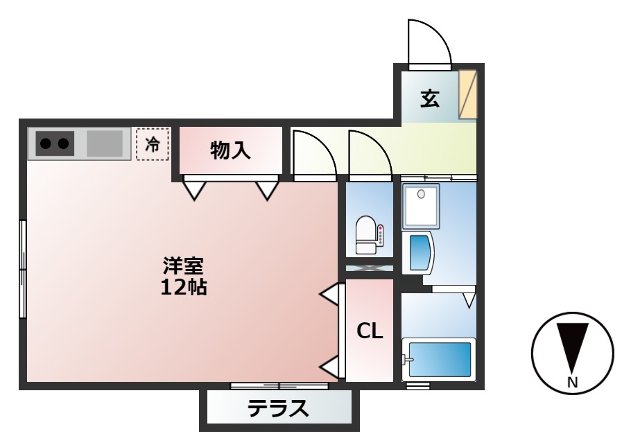 レセンテ花水木Aの間取り