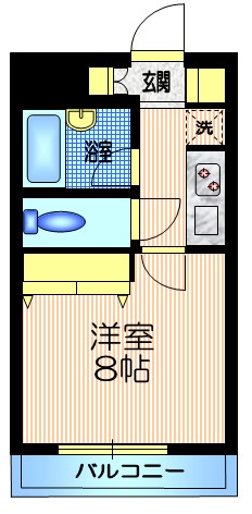 目黒区中央町のマンションの間取り