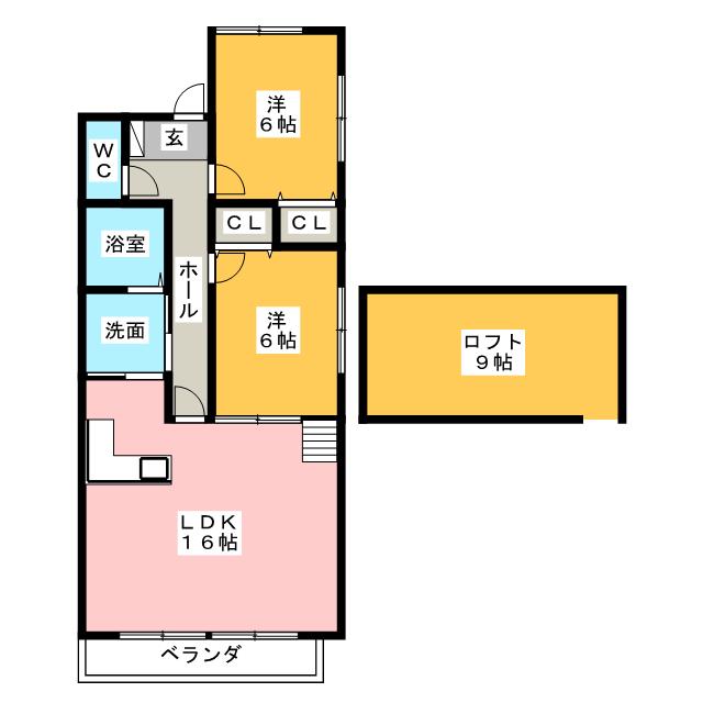 パルテノンミズホ　Ａの間取り